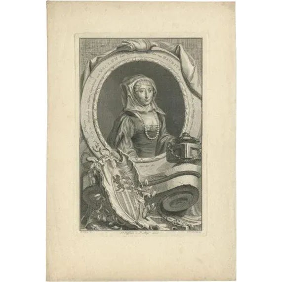 Portrait of Anna of Saxony, 1757, Paper For Sale - Image 10 of 10