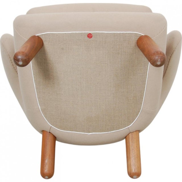 Pelikan Chair in Beige Fabric by Finn Juhl For Sale - Image 10 of 13