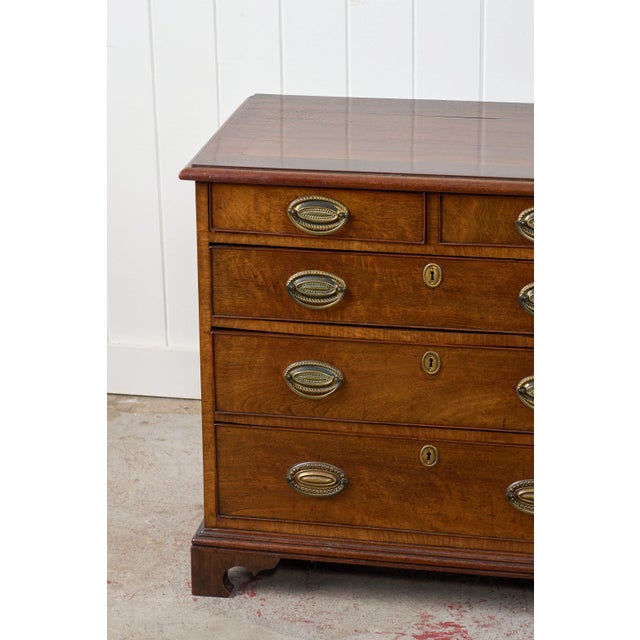 Early 18th Century Georgian Two Over Three Mahogany Chest of Drawers/Bedside For Sale - Image 4 of 10
