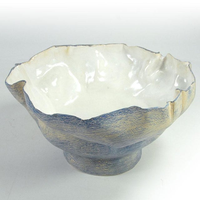 Sculptural Handpainted Pottery Bowl by Joanna Wysocka, 2010s For Sale - Image 9 of 12