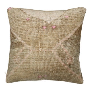 Vintage Zabihi Collection Large Turkish Rug Pillow - 1'7" x 1'8" For Sale