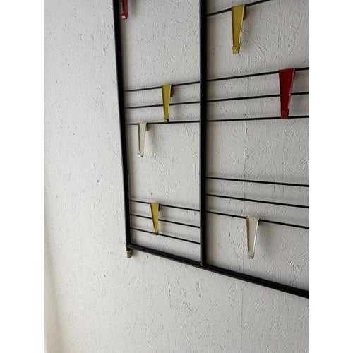 Black Pilastro Scale Coat Rack by Tjerk Reijenga, 1950s For Sale - Image 8 of 12
