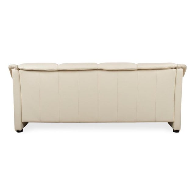 Oslo Leather Four-Seater Cream White Eggshell Sofa from Stressless For Sale - Image 15 of 17