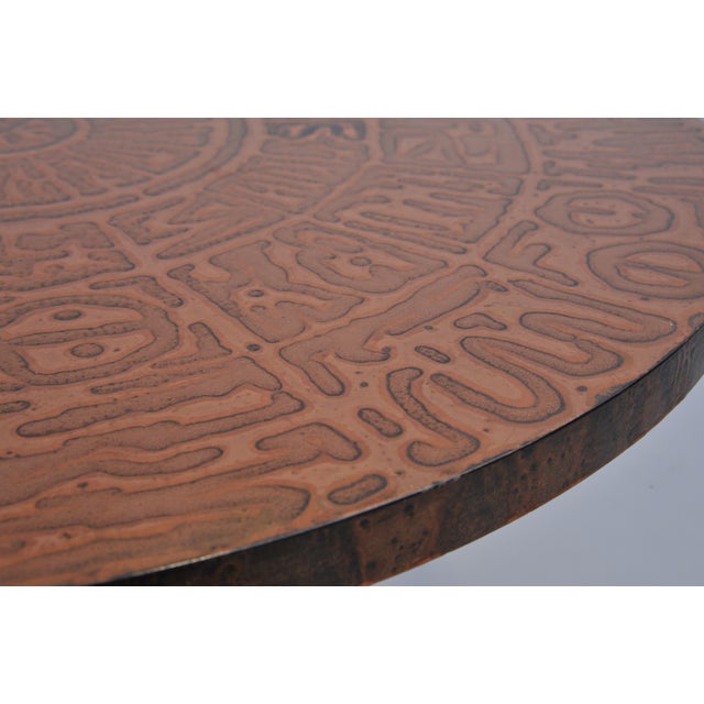Copper and Chrome Coffee Table, 1960s For Sale - Image 6 of 10