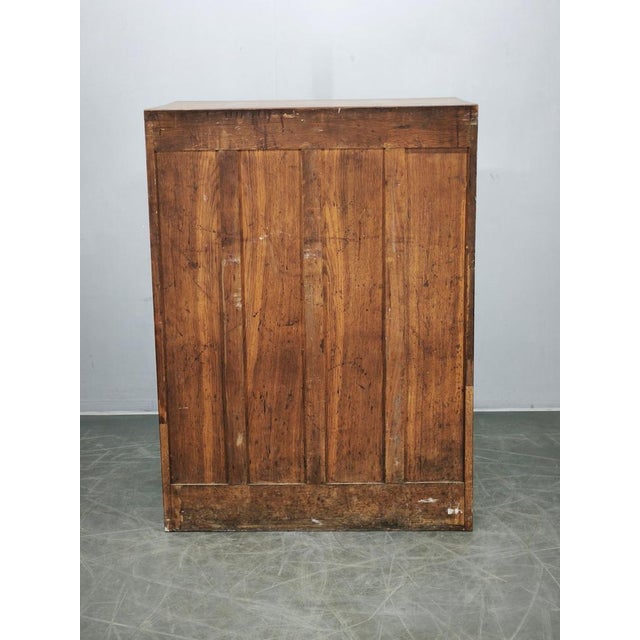 Gold Czech Oak Filing Cabinet from Baťa Factory, Zlín, 1930s For Sale - Image 8 of 18
