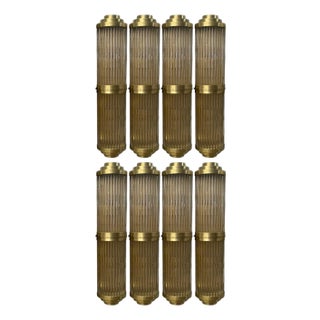 Set of Eight Romano Duo Sconces. Italy, 1980's. For Sale