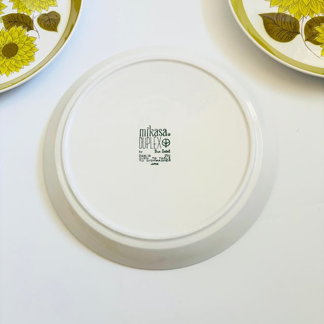 Mid Century Mikasa Duplex Dahlia by Ben Seibel Dinner Plates - Set of 4 For Sale - Image 10 of 12