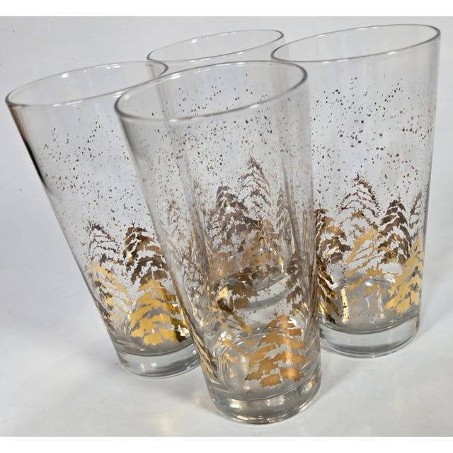 Dansk Gold Christmas Dansk Tumblers- Set of Four For Sale - Image 4 of 14