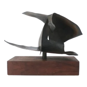 Abstract Bronzed Copper Sculpture, Circa 1960s