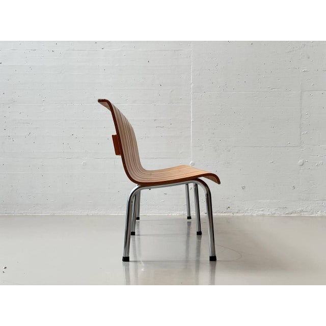 Bench in Laminated Beechwood with Tubular Steel Frame, 1960s For Sale - Image 13 of 18