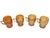 These Dugan-Diamond carnival marigold glass mugs showcase various shades of marigold iridescent finish with a beaded shell...