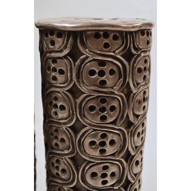 Metal Antonio Pineda Silver Candlesticks - a Pair For Sale - Image 7 of 11