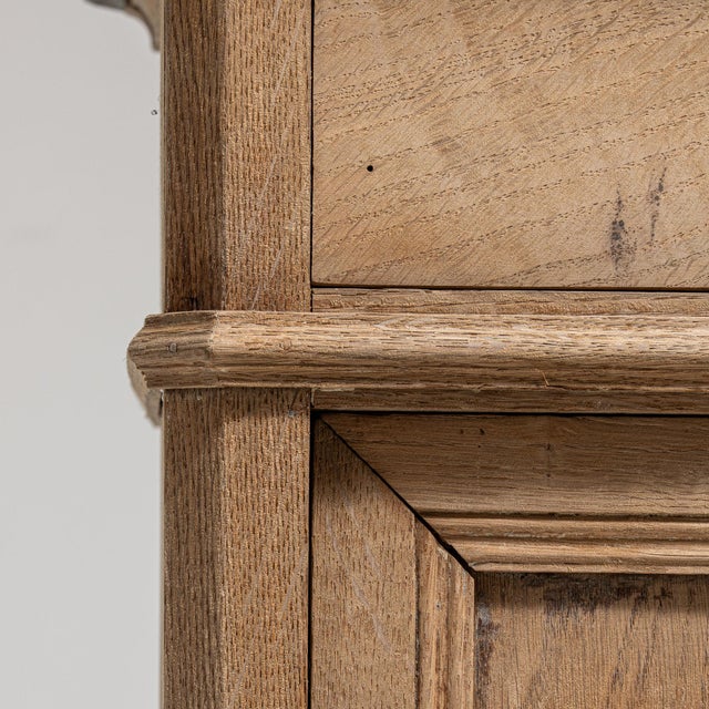 Wood 19th Century France Antique White Oak Side Table For Sale - Image 7 of 16