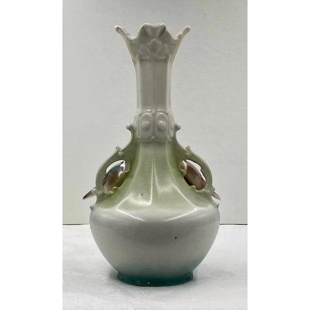 Late 20th Century Pair of Late 20th Century Art Nouveau Austrian Bud Vases With Bird Adornos For Sale - Image 5 of 12