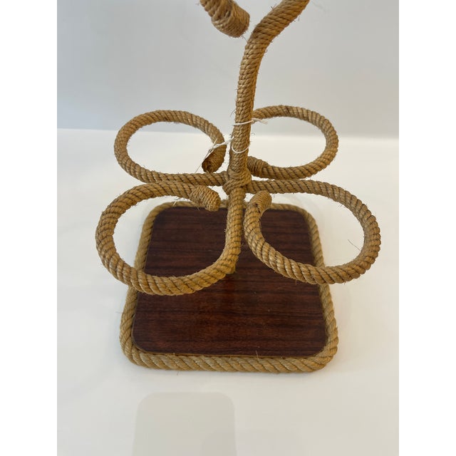 Adrien Audoux and Frida Minet Adrien Audoux & Frida Minet, 1960s Rope Bottle Holder For Sale - Image 4 of 12