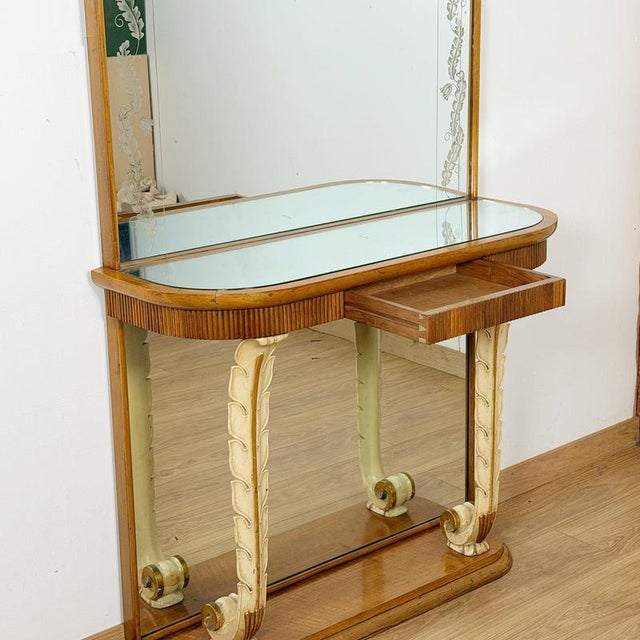 Mid-Century Italian Mirrored Console by Osvaldo Borsani, 1950s For Sale - Image 6 of 7