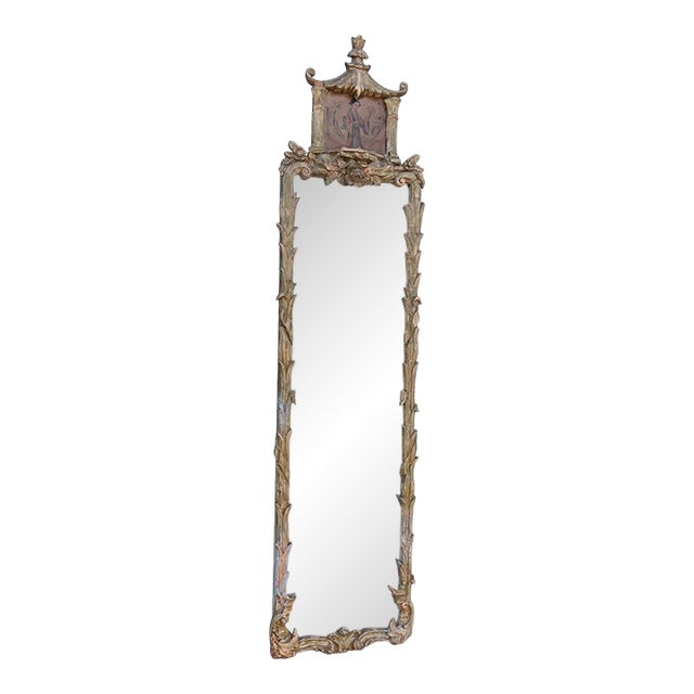 Chinoiserie Gilt MCM Hollywood Regency Mirror 1950s For Sale