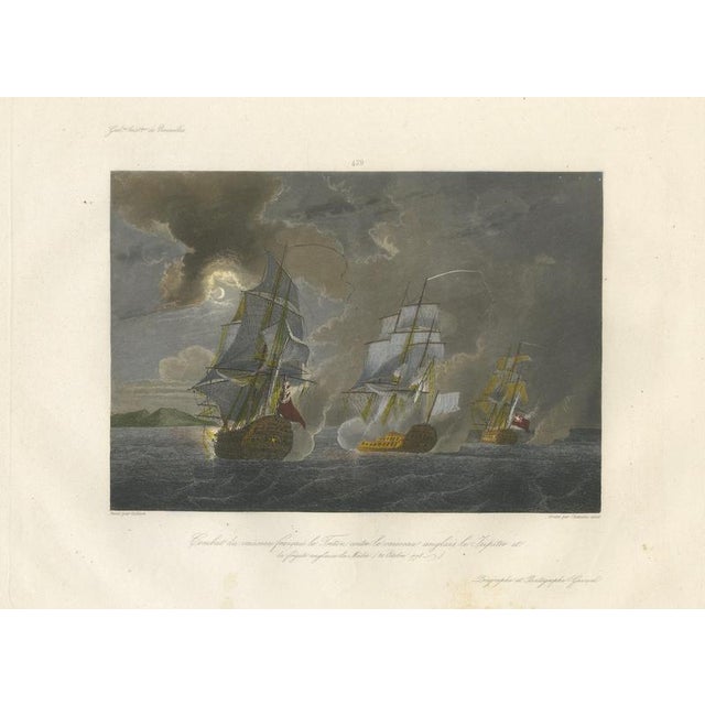 After Baron Théodore Gudin, French Triton Fighting HMS Jupiter and Medea, 1840, Engraving For Sale - Image 10 of 10