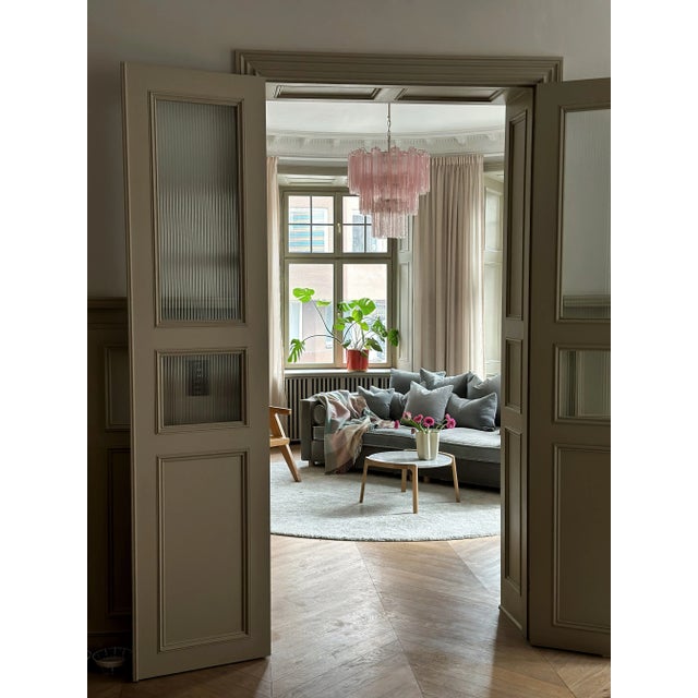 Large Pink Murano Chandeliers, Set of 2 For Sale - Image 3 of 8