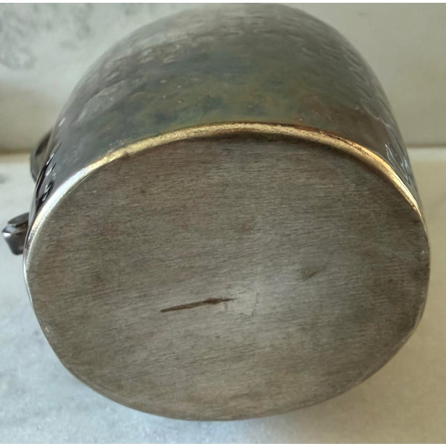 Vintage Hammered Metal Water Pitcher For Sale - Image 10 of 10