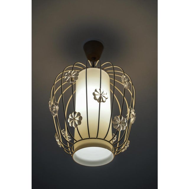 Swedish Modern Model 11510 Pendant in Glass and Metal from Böhlmarks, Sweden, 1940s For Sale - Image 13 of 14