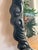 Late 20th Century Late 20th Century Carved-Wood Look Black Mirror For Sale - Image 5 of 8
