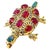 Bochic "Orient" Vintage Retro Multi Ruby, Diamond & Opal Brooch Set 18K Gold For Sale - Image 15 of 17