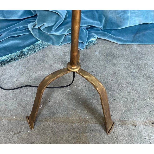 Spanish 1950's Gilt Floor Lamp For Sale In New York - Image 6 of 13