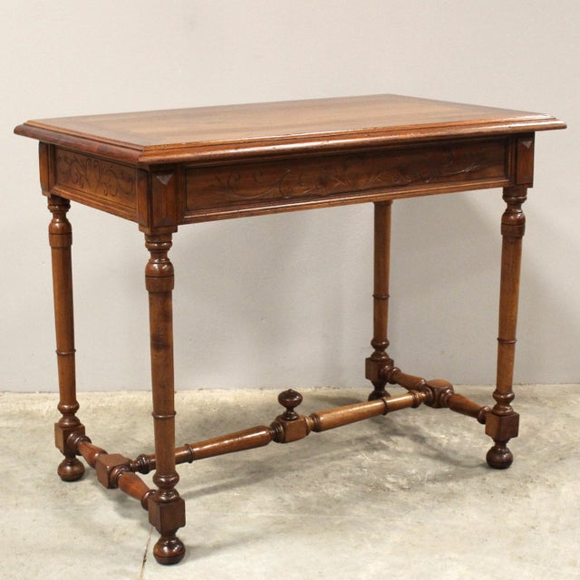 Walnut Writing Table, 19th Century For Sale - Image 15 of 16