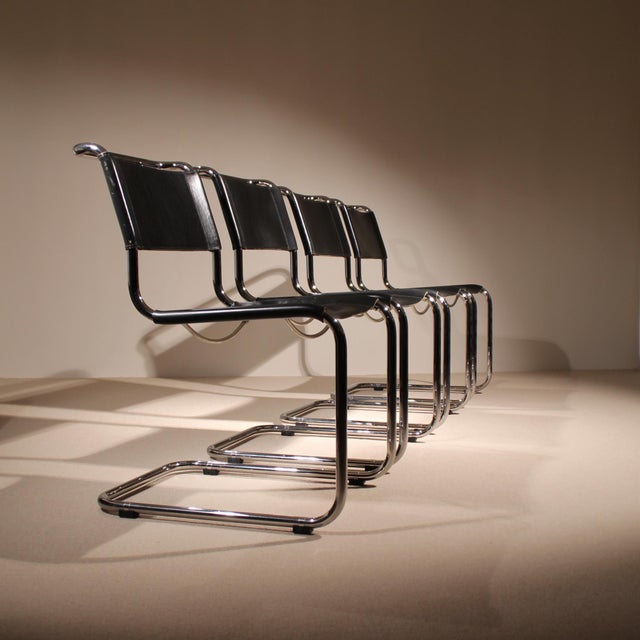 Bauhaus Cantilever S33 Chairs by Mart Stam for Thonet, Germany, 1926, Set of 4 For Sale - Image 3 of 16
