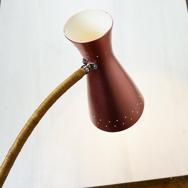Mid-Century Austrian Pink Adjustable Wall Lamp attributed to Rupert Nikoll, 1950s For Sale - Image 13 of 18