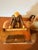 1920s Antique Art Deco Alabaster Beehive Lamp With Spelter Pianist Figure For Sale - Image 5 of 10