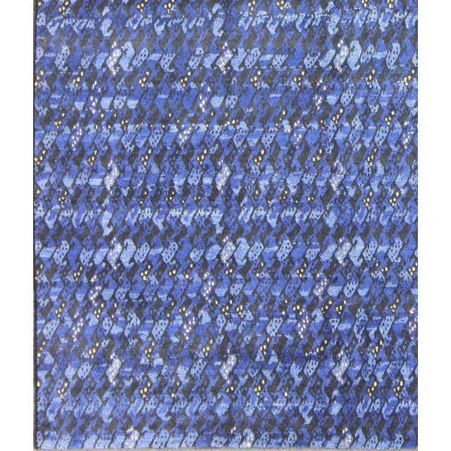 Mid-Century Modern Modern Scandinavian Swedish Geometric Design Rug by Keivan Woven Arts 9'2 X 11'10 For Sale - Image 3 of 10