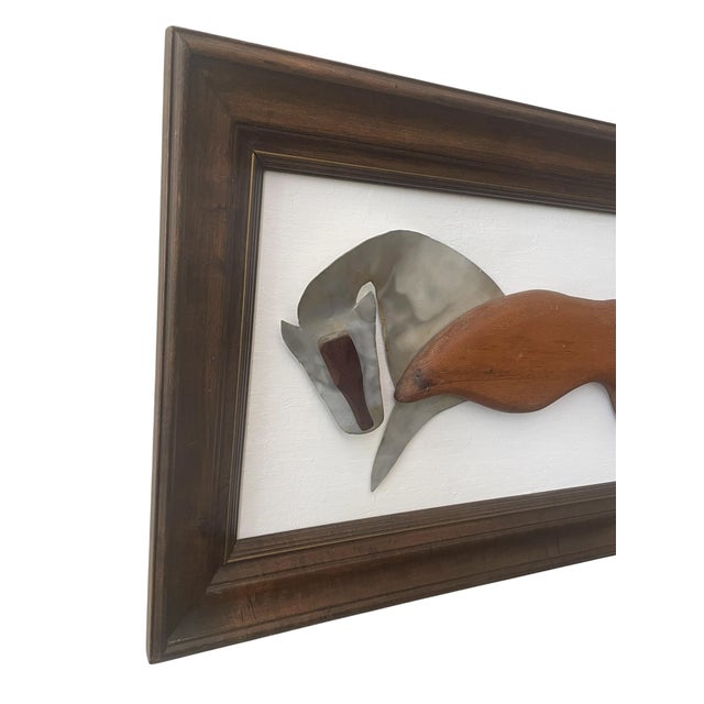 A fine modernist sculptural assemblage on board, masterfully composed of three distinct elements: aircraft-grade aluminum...