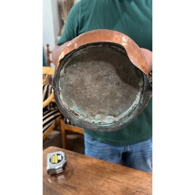 Farmhouse Vintage Hammered Copper & Brass Water Jug - 12" For Sale - Image 3 of 4