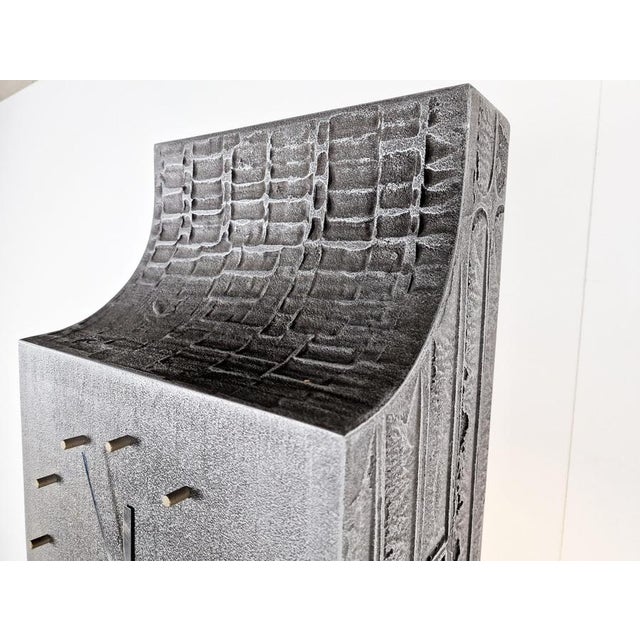 Vintage Brutalist Standing Clock, 1970s For Sale - Image 9 of 12