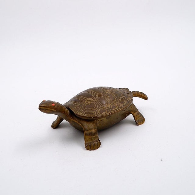 Vintage Bronze Turtle Trinket Box, 1950s For Sale - Image 3 of 13