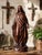 Large, unique, antique folk art religious sculpture in wood, entirely hand-carved, Alpine or Austro-Tyrolean, circa...