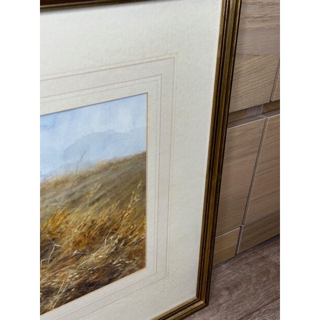 British Ornithology Watercolor of Grey Partridges in New Forest Moor in the Manner of Archibald Thorburn For Sale - Image 9 of 18