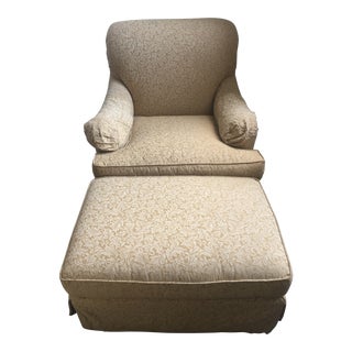 Ethan Allen Chair and Ottoman For Sale