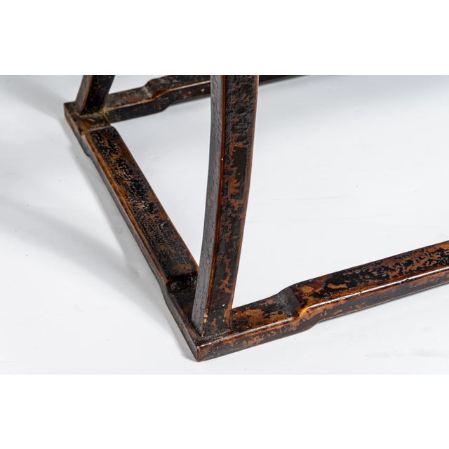 Pair Chinese Ming Style Two Tier Lacquered High Side Table For Sale - Image 10 of 13