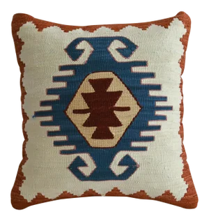 Hand Woven Silk Pillow Cover 1. Class Throw Pillow - 15″ X 15″