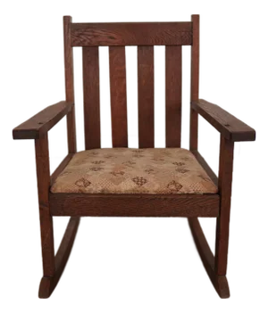 Vintage Mission-Style Children’s Rocking Chair