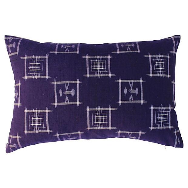 Japanese Ikat Indigo Pillows Pair Chairish