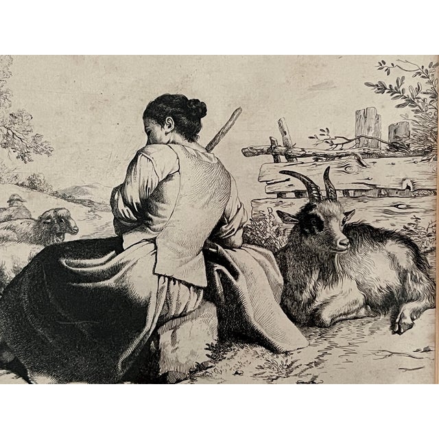12 Antique Italian Pastoral Scenes 1762-1763 by Francesco Londonio, Milan, Italy Set of Six Giltwood Framed Original Period Prints For Sale - Image 11 of 18