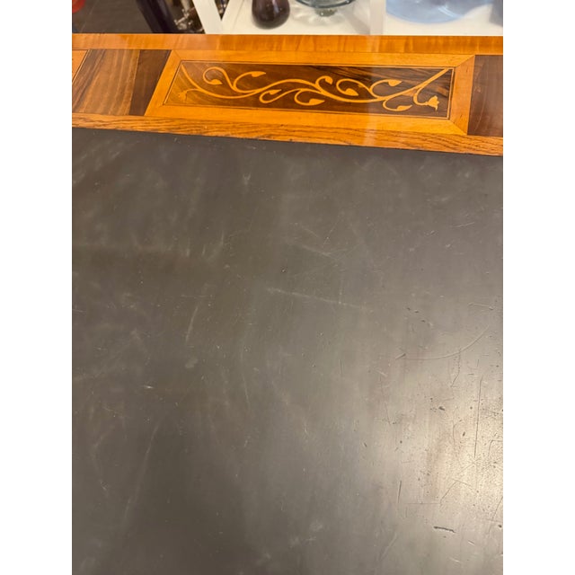 Brown Jogl Table with Slate Top and Inlays For Sale - Image 8 of 12