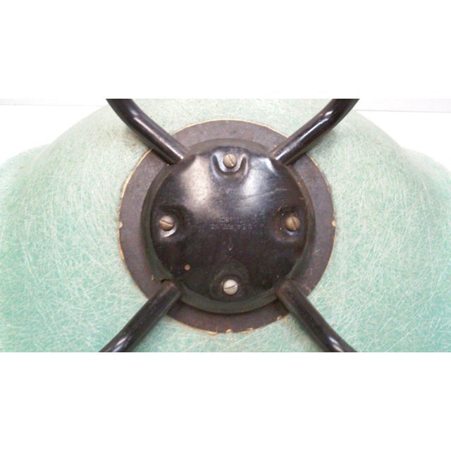 1950s 1950s Mid-Century Green Fiberglass Scoop Chair For Sale - Image 5 of 6