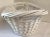 Vintage White Wicker Handled Basket For Sale - Image 4 of 8
