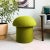 Mid-Century Modern Mushroom Ottoman in Pistachio Boucle For Sale - Image 3 of 12