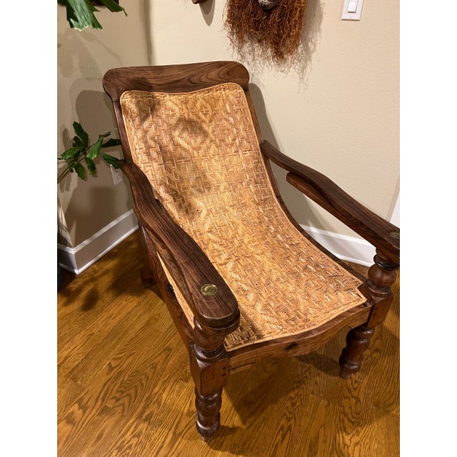 Early 20th Century Antique Early 20th Century Plantation Chair in Rosewood For Sale - Image 5 of 11